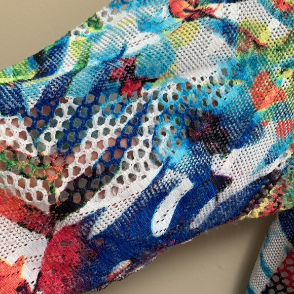 EUC Peck&Peck Double Layered Tropical Print Top XL - Picture 7 of 8